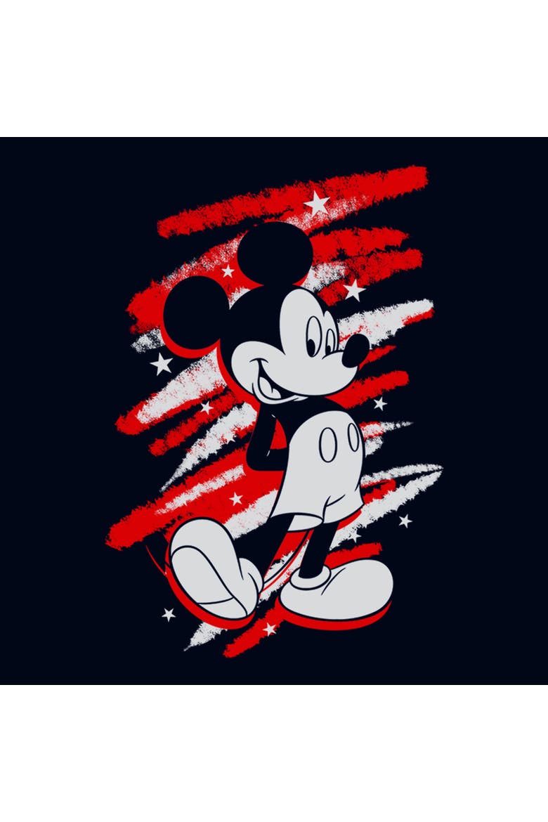 Girl's Mickey & Friends Classic Pose and Scribbles  Graphic T-Shirt, Alternate, color, Navy Blue