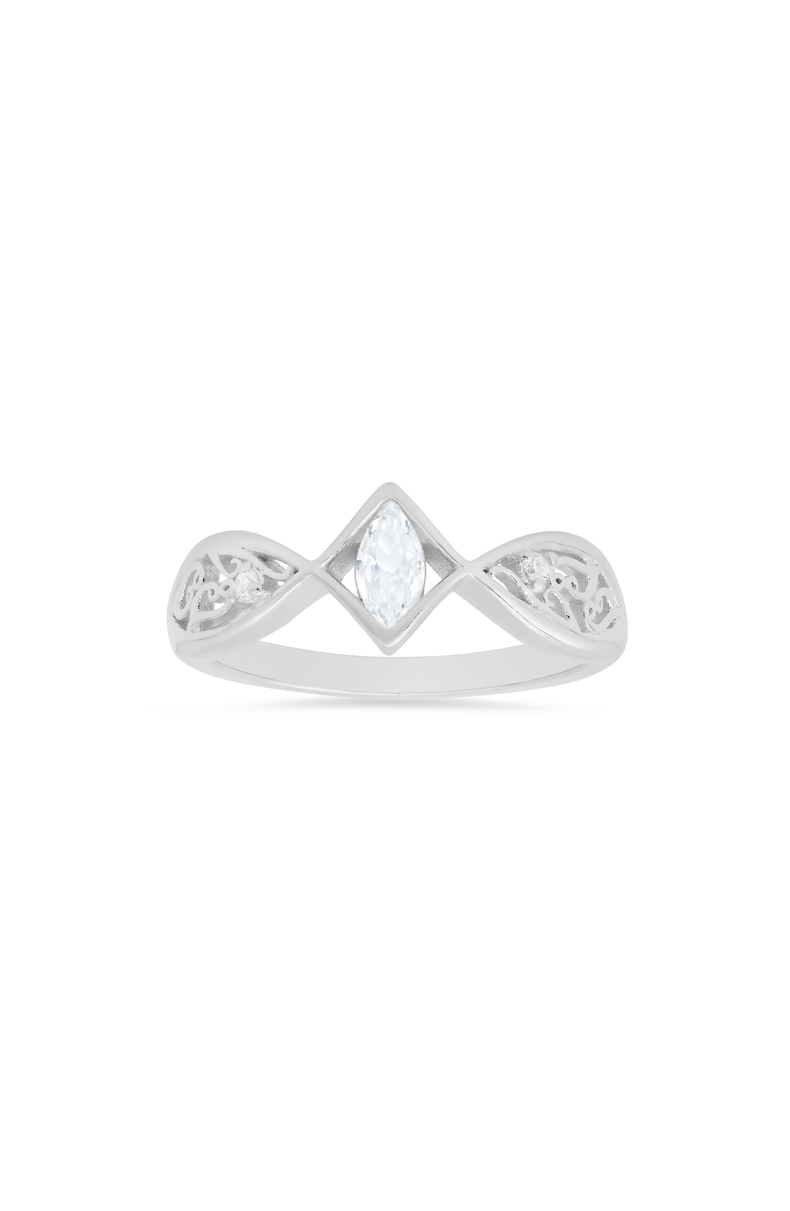 Queen Jewels Marquise Cut Filigree Ring