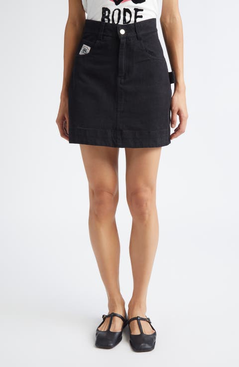 Knolly Brook Cotton Twill Miniskirt