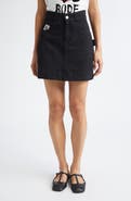 Bode Knolly Brook Cotton Twill Miniskirt