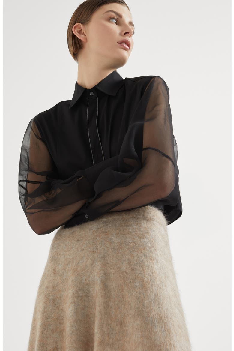 Knitted skirt, Alternate, color, Light Brown