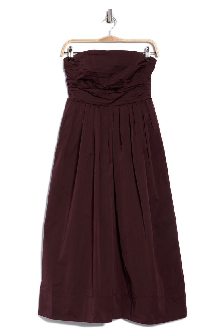 Tate Strapless Cocktail Dress, Alternate, color, CHOCOLATE PLUM