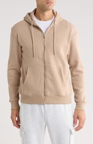 DENIM AND FLOWER Full Zip Fleece Hoodie