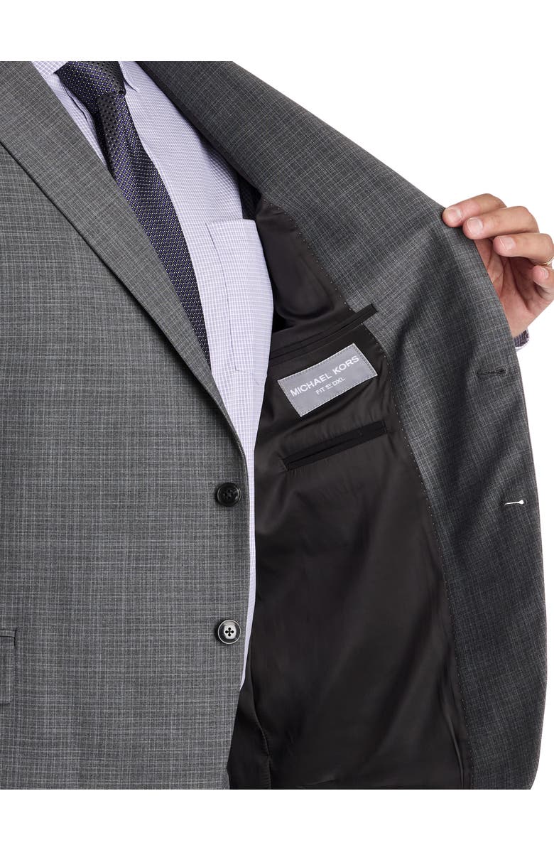 Michael Kors Big 
Tall Transitional Check Suit Jacket, Alternate, color, Grey