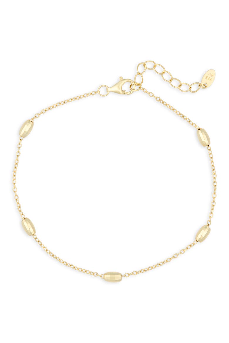 Textured Station Chain Bracelet, Main, color, GOLD