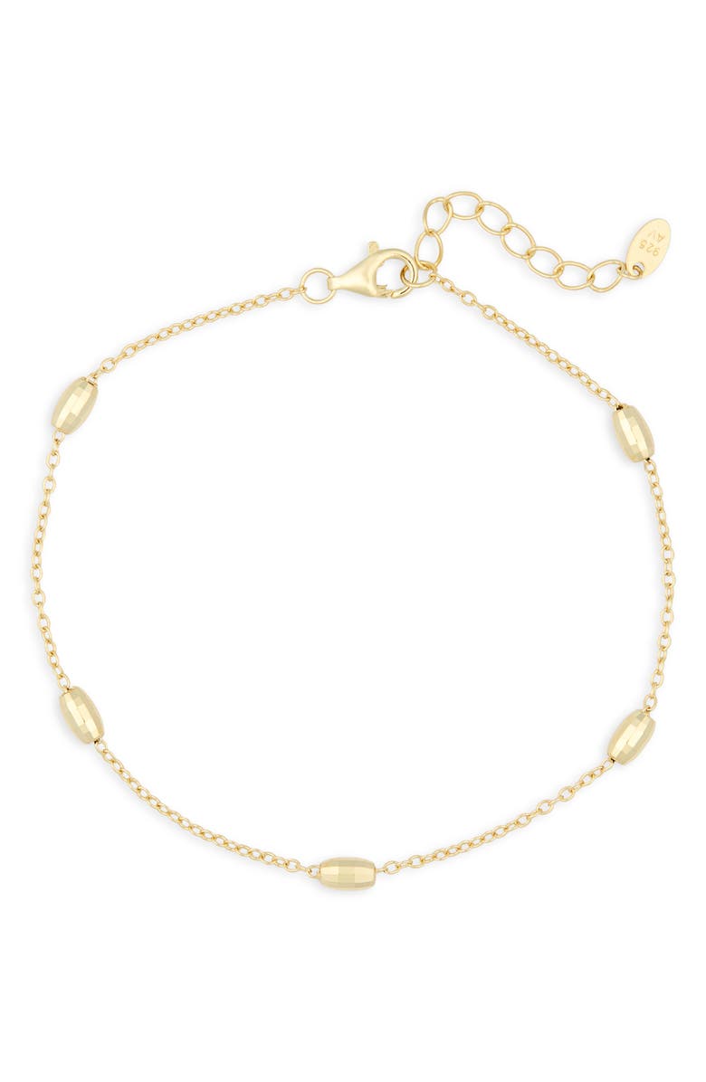 ARGENTO VIVO Textured Station Chain Bracelet, Main, color, Gold