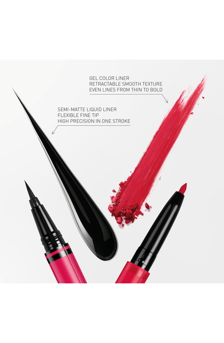 Valentino Twin Liner Gel & Liquid Eyeliner, Alternate, color, 02 Black / Rosso