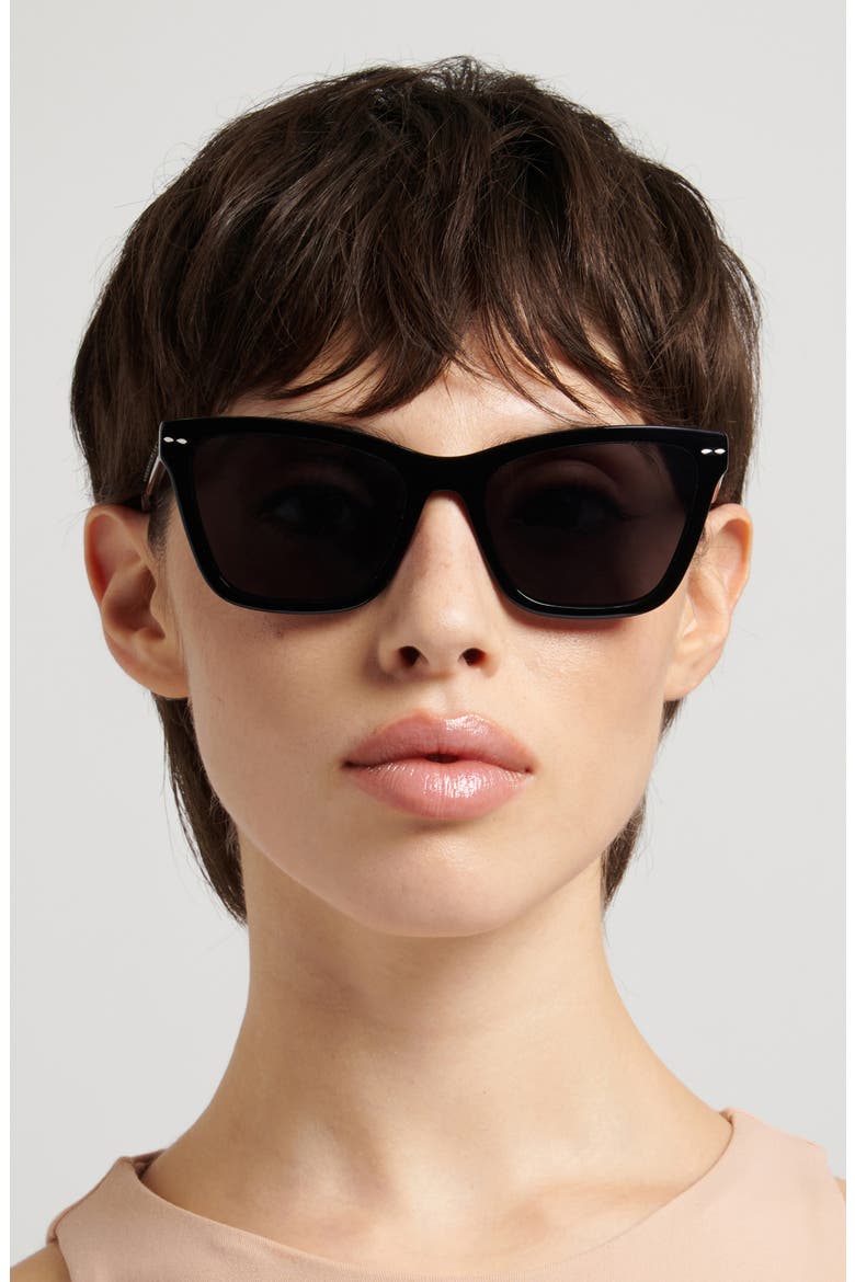 55mm Cat Eye Sunglasses, Alternate, color, BLACK/ GREY