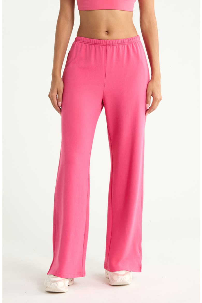 Weekend Wide Leg Sweatpants, Main, color, PINK CARMINE