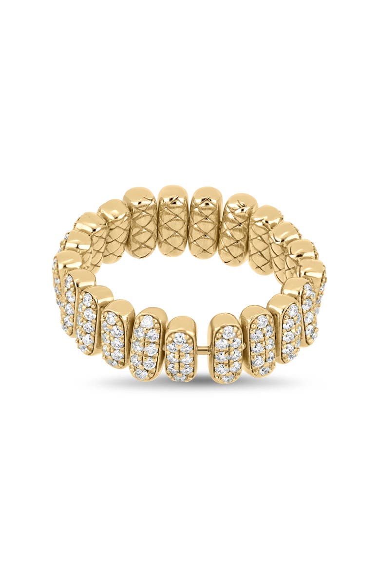 18K Gold Florentine Diamond Reversible Statement Ring (Online Trunk Show), Alternate, color, 18K YELLOW GOLD/ DIAMOND