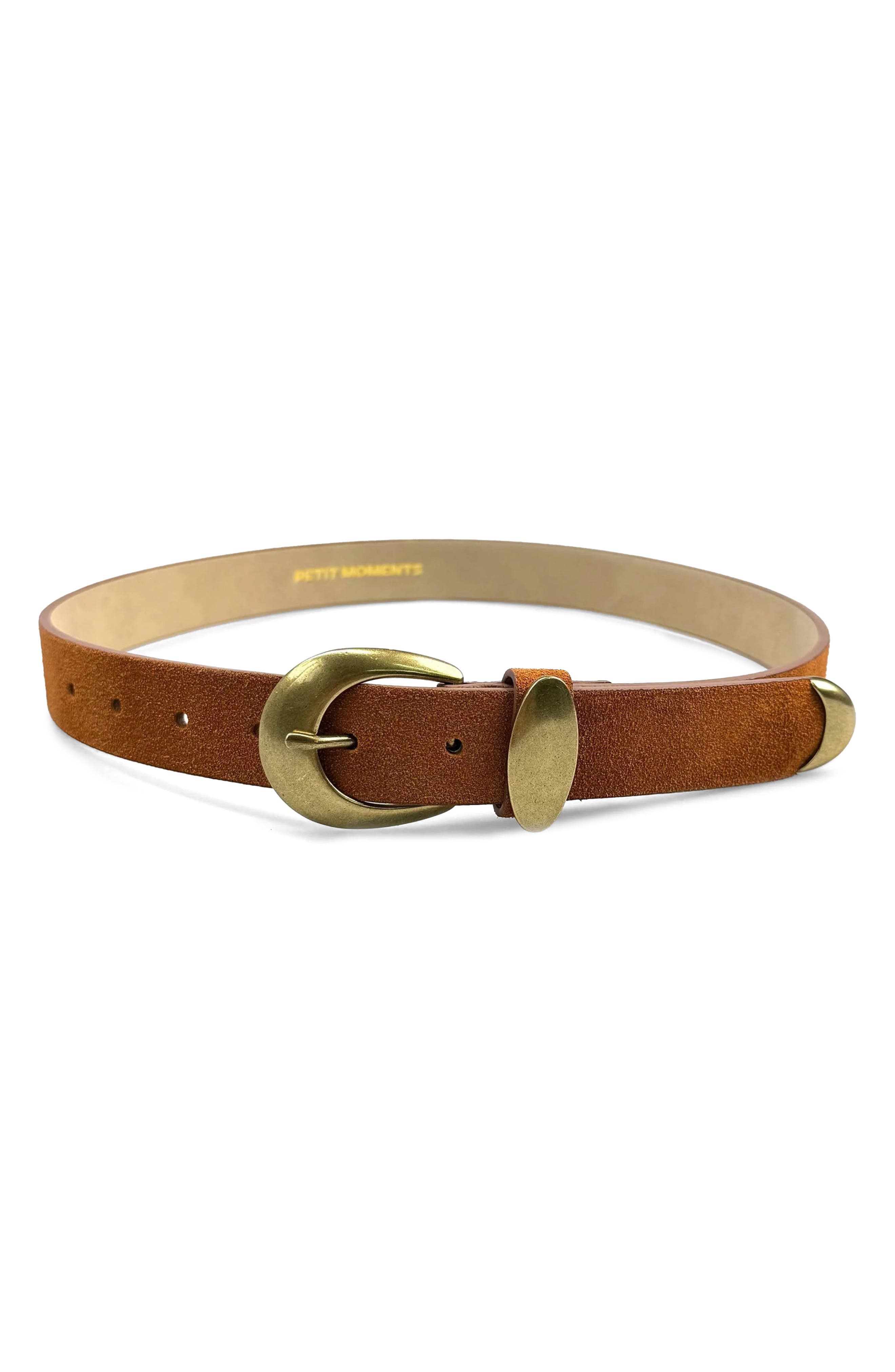selected BROWN SUEDE/ GOLD