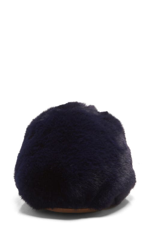 Free People Snowball Faux Fur Slipper In Blue