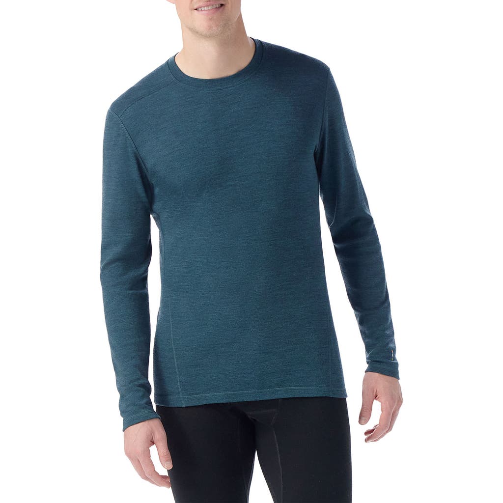 Smartwool Merino 250 Base Layer Long Sleeve Crewneck Shirt In Twilight Blue Heather