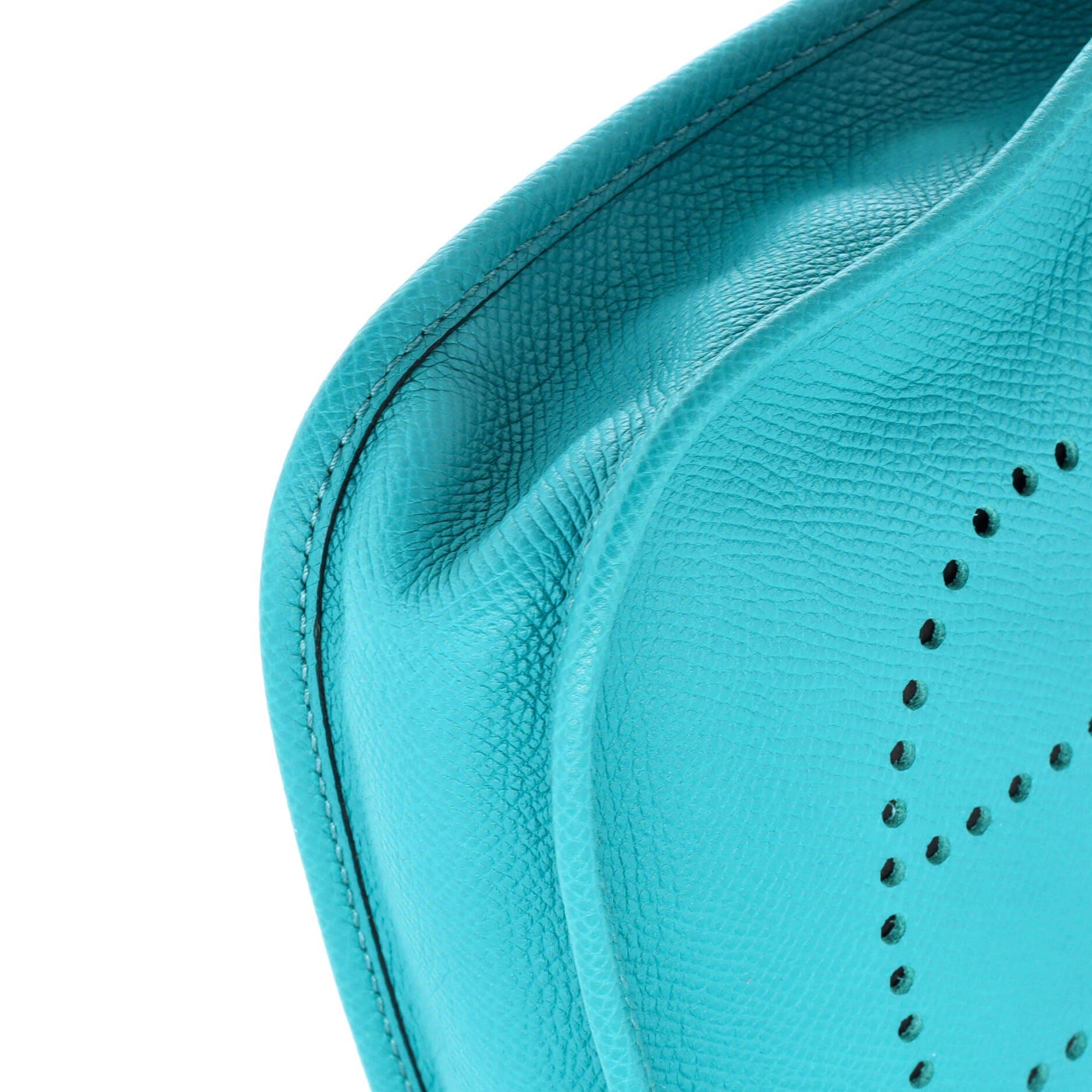 Pre-Owned Hermes Evelyne Bag Gen III Epsom TPM, Alternate, color, Bleu Paon