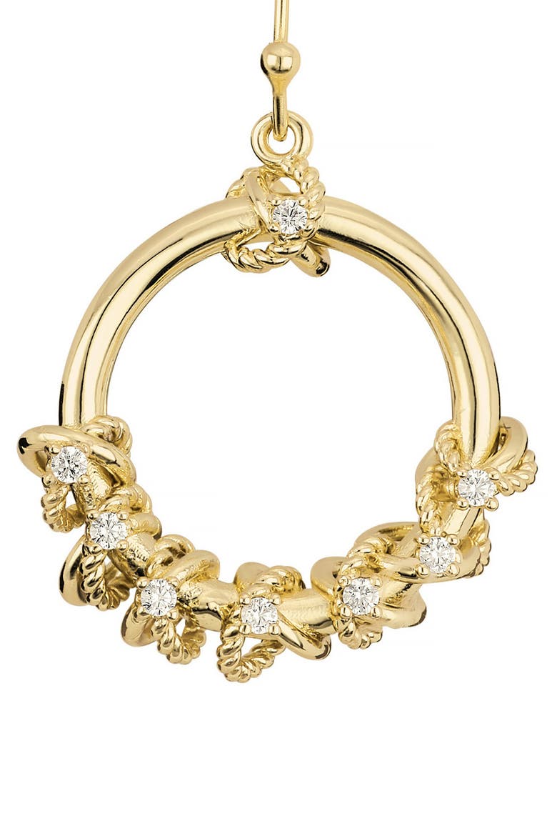 Cubic Zirconia Frontal Hoop Earrings, Alternate, color, GOLD