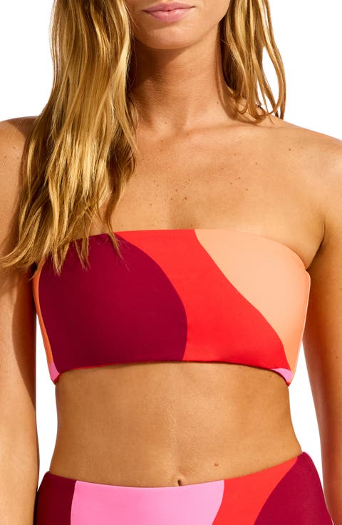 Reversible Strapless Tube Bikini Top