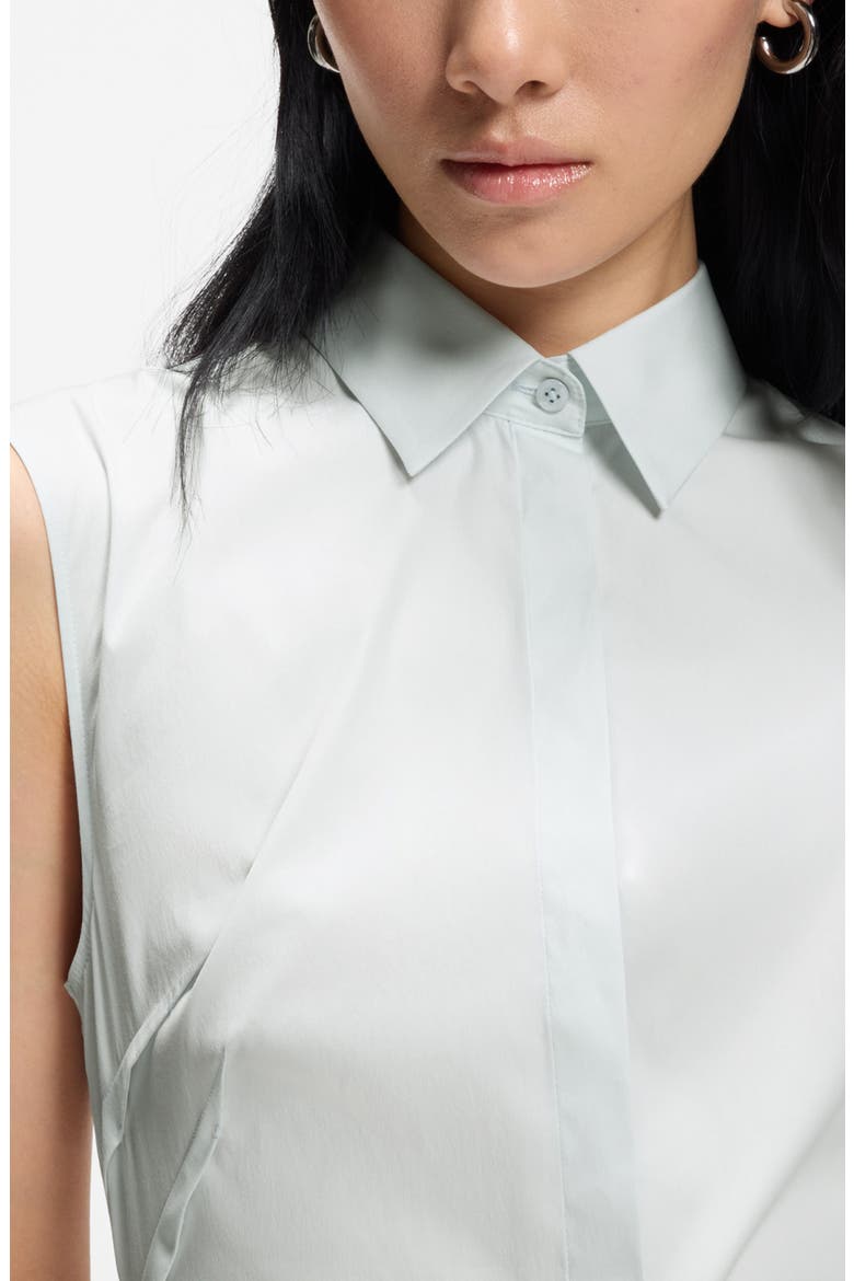 Burbella Darted Sleeveless Top, Alternate, color, PALE LAGOON