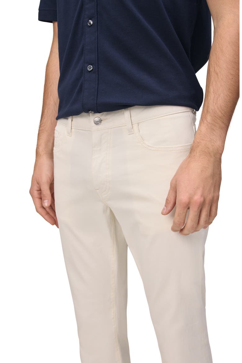 AMS Slim Fit Twill Pants, Alternate, color, BLANC
