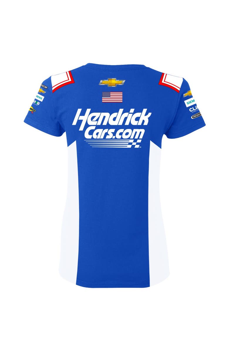 HENDRICK MOTORSPORTS TEAM COLLECTION Women's Hendrick Motorsports Team Collection  Blue Kyle Larson HendrickCars.com Uniform T-Shirt, Alternate, color, Blue