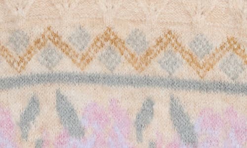 Rdi Fair Isle Crewneck Sweater In Brown