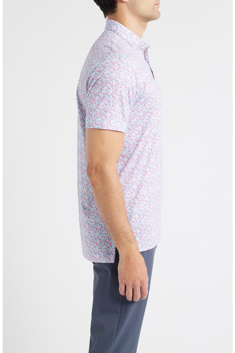 Charmer Floral Performance Jersey Polo, Alternate, color, PUNCH