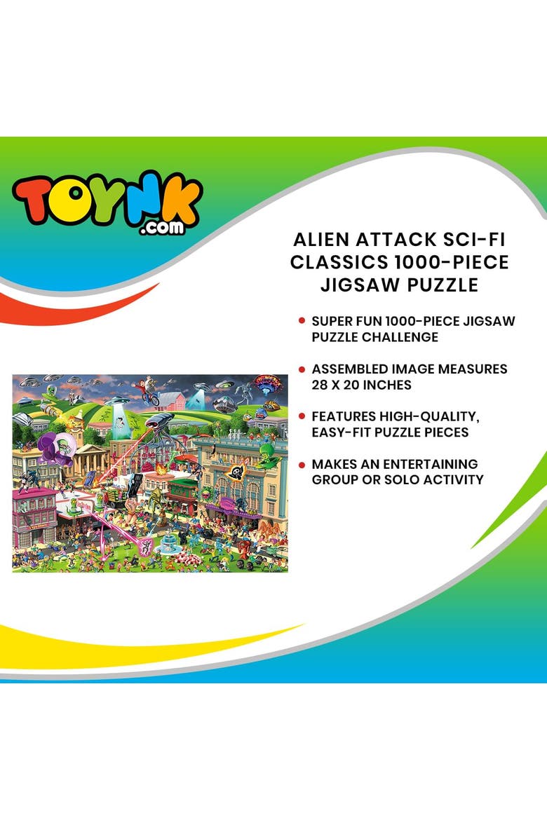 Alien Attack Sci-Fi Classics 1000-Piece Jigsaw Puzzle, Alternate, color, Multi-Color