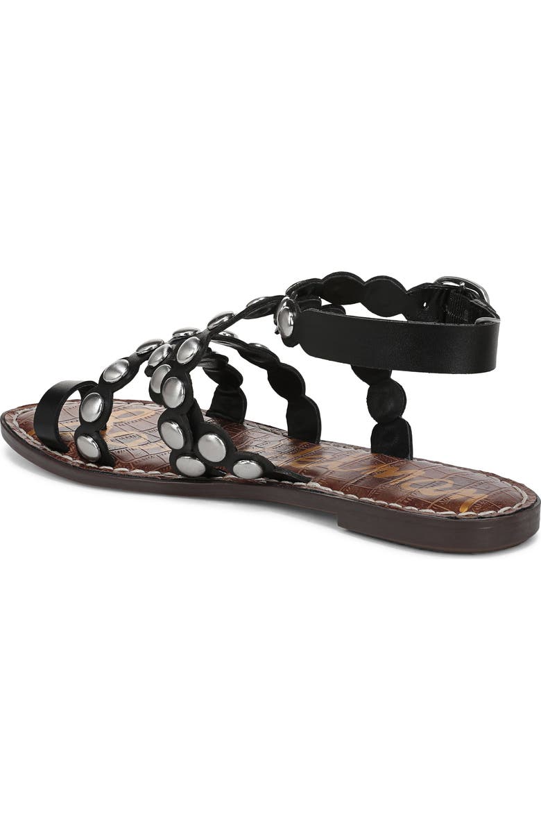 Sam Edelman Gloria Stud Ankle Strap Sandal, Alternate, color, Black