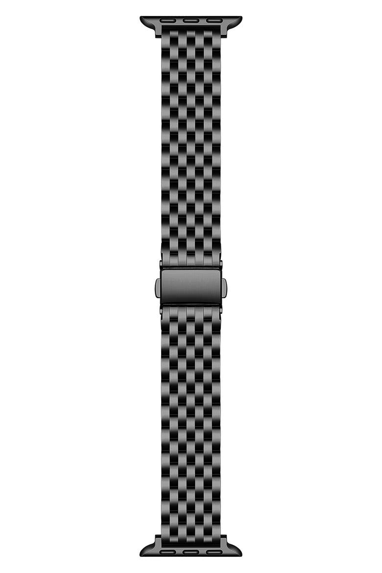 Remy Stainless Steel Apple Watch® Watchband, Main, color, BLACK