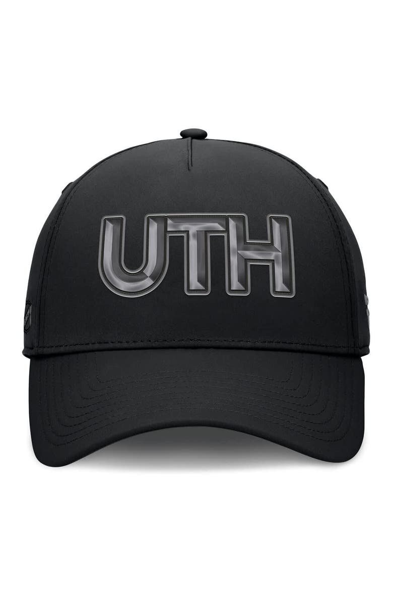 FANATICS Men's Fanatics Black Utah Mammoth Authentic Pro Road Team Code Flex Hat, Alternate, color, Black