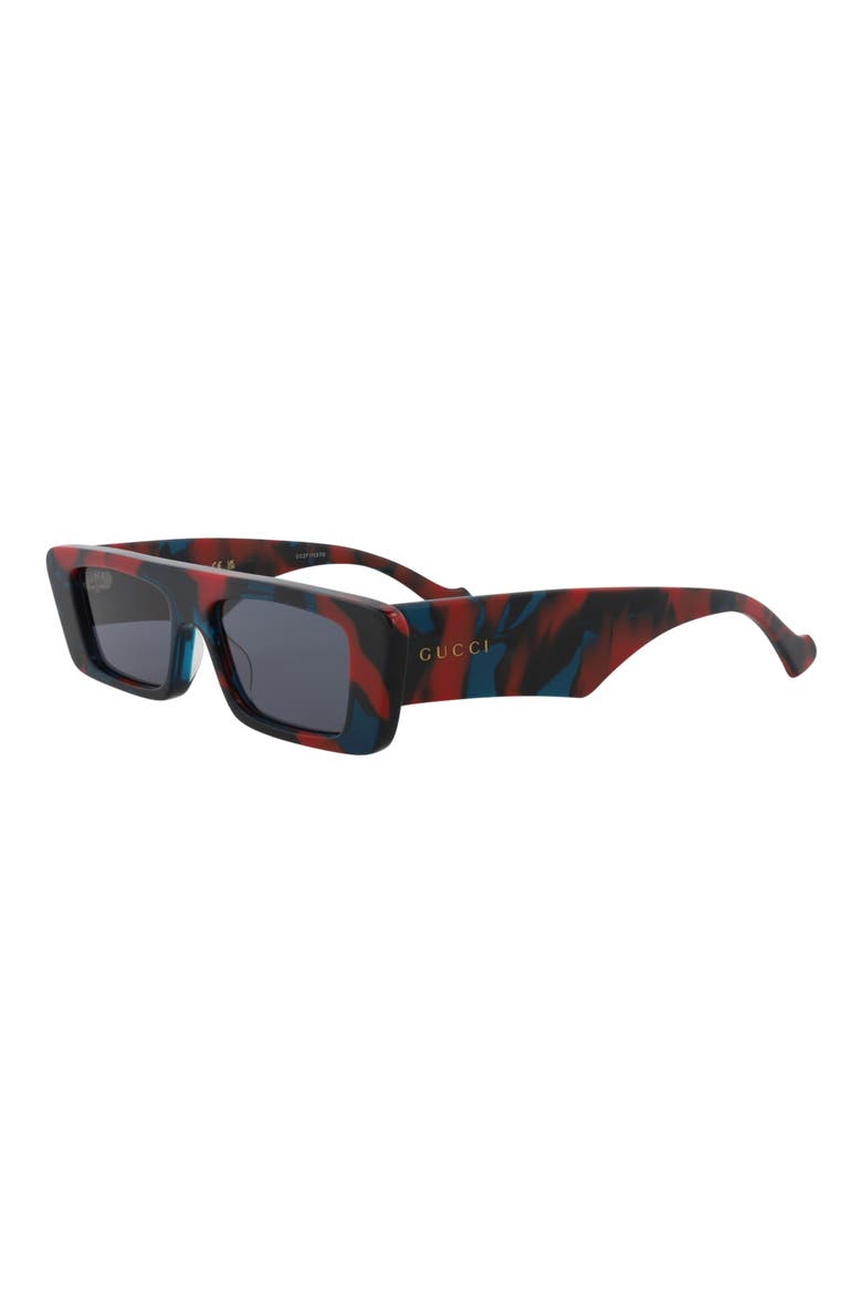 54mm Rectangular Sunglasses, Alternate, color, HAVANA HAVANA BLUE