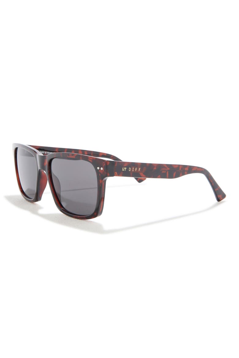 Marco 56mm Square Sunglasses, Alternate, color, DARK TORTOISE GREY