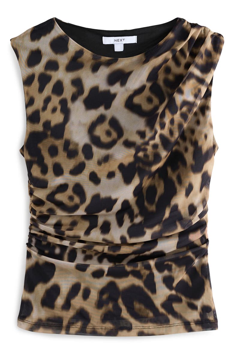 NEXT Leopard Sleeveless Mesh Top, Alternate, color, 