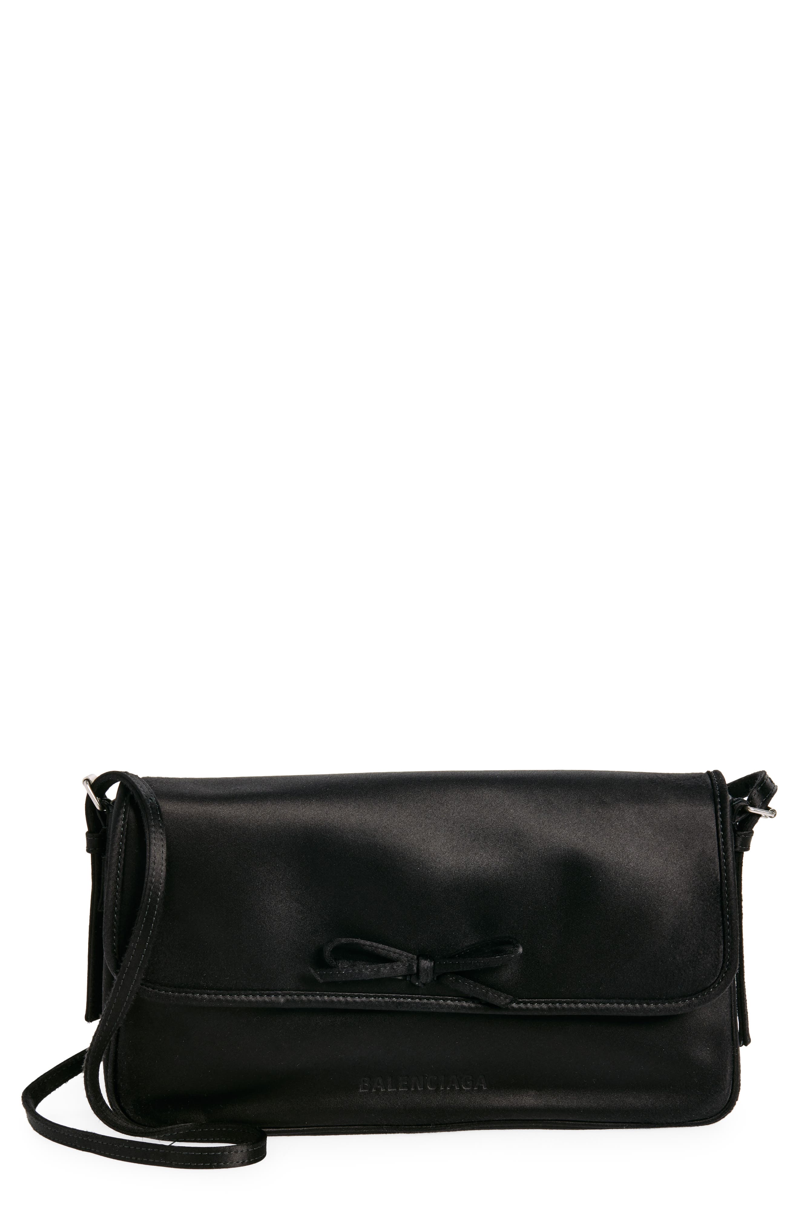 Balenciaga Leopolda Satin Shoulder Bag, Main, color, 