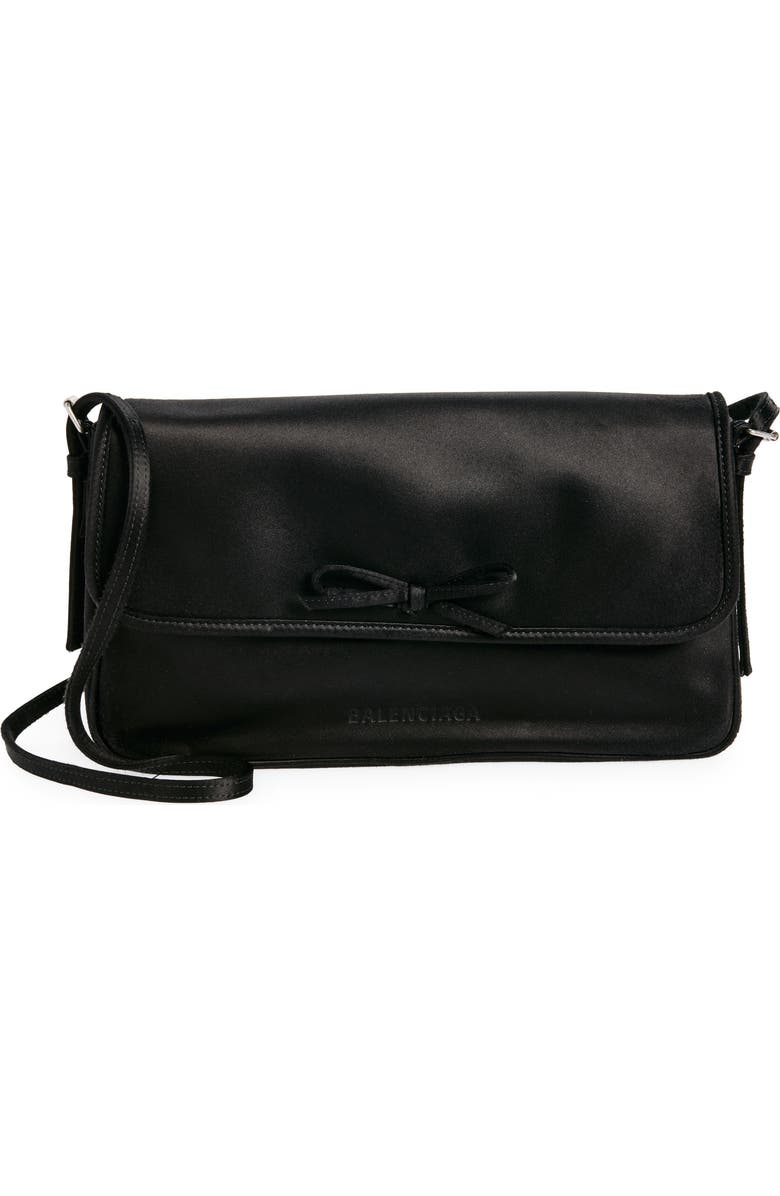 Balenciaga Leopolda Satin Shoulder Bag, Main, color,