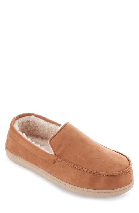 Faux Fur Trimmed Slipper (Men)