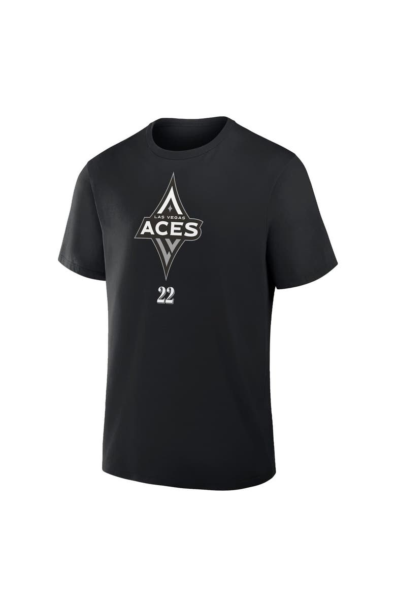FANATICS Men's Fanatics A'ja Wilson Black Las Vegas Aces In The Paint Name & Number T-Shirt, Alternate, color, Black