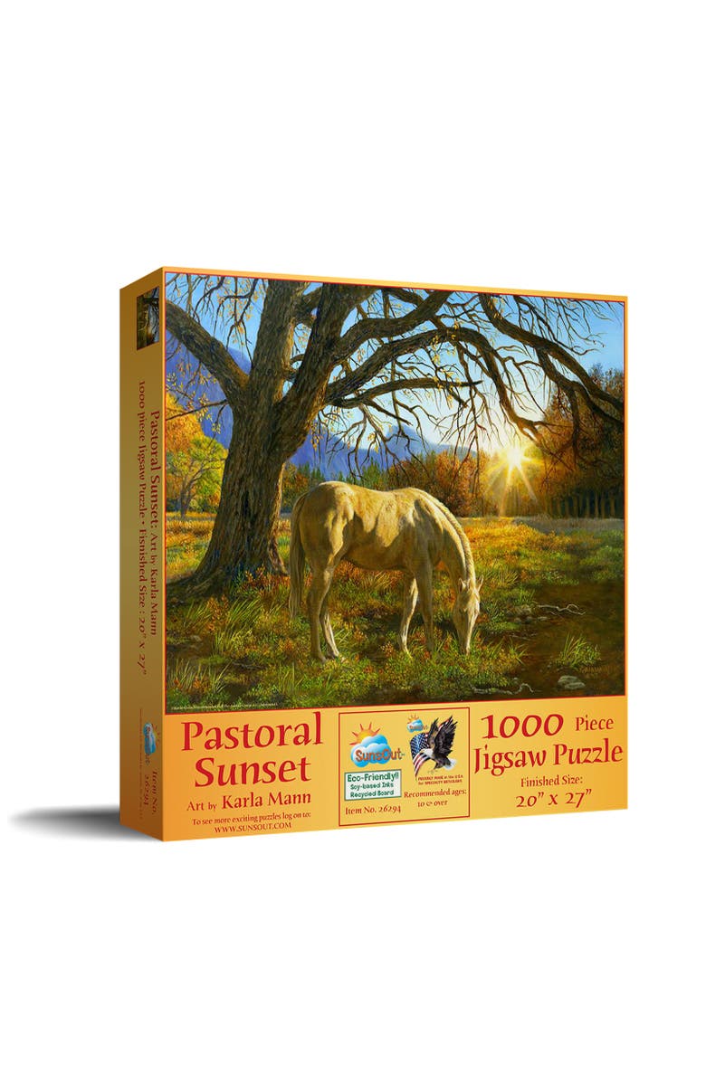 Sunsout Pastoral Sunset 1000 piece Jigsaw Puzzle for Adults, Main, color, Multicolor