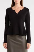 JASON WU Peplum Button Front Cardigan