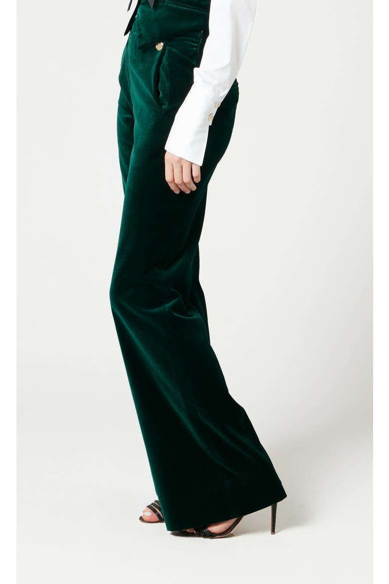 Clove Velvet Trousers, Alternate, color, Emerald