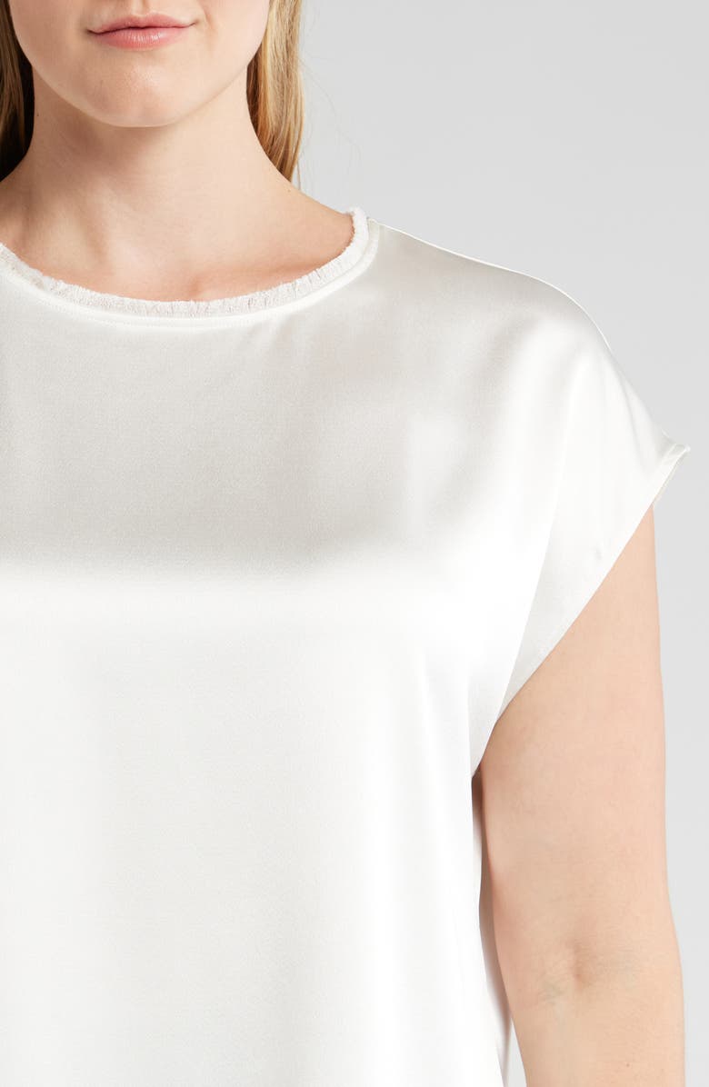 Tahari ASL Fringe Satin Top, Alternate, color, 