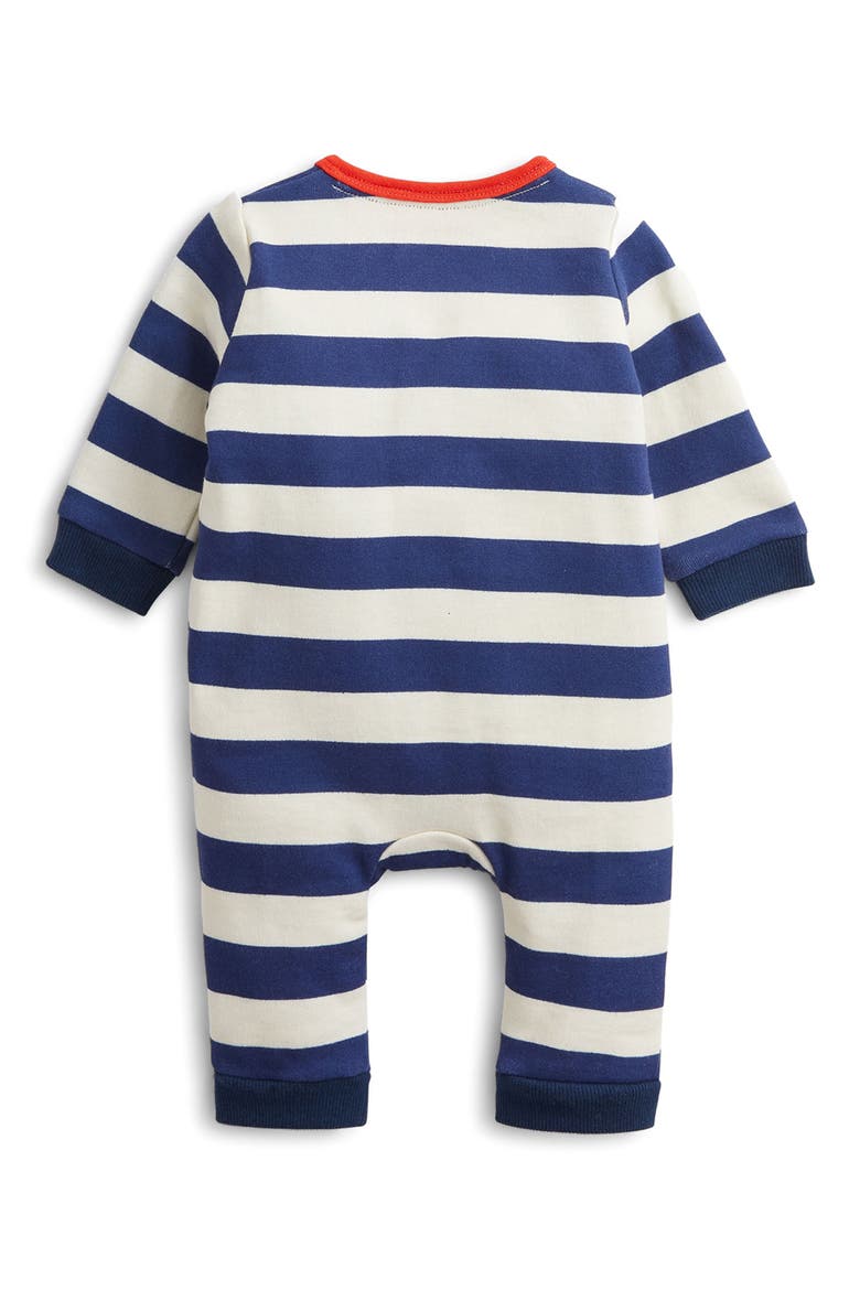 Kids' Striped French Terry Romper, Alternate, color, BLUE