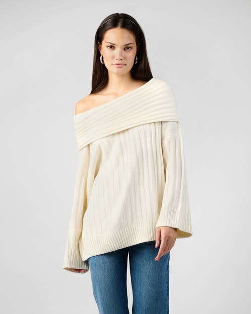 Weworewhat Oversized Off Shoulder Sweater In White