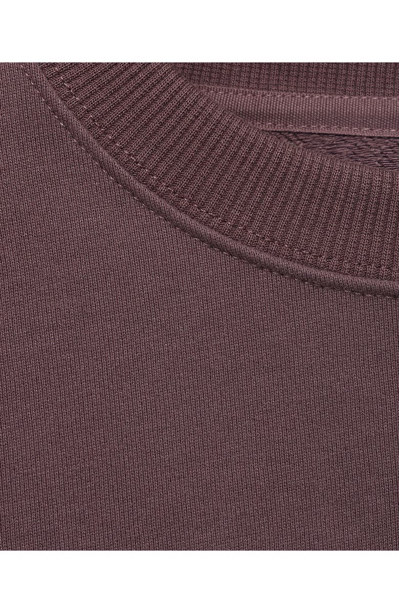MANGO Cotton Fleece Sweatshirt, Alternate, color, Dark Red