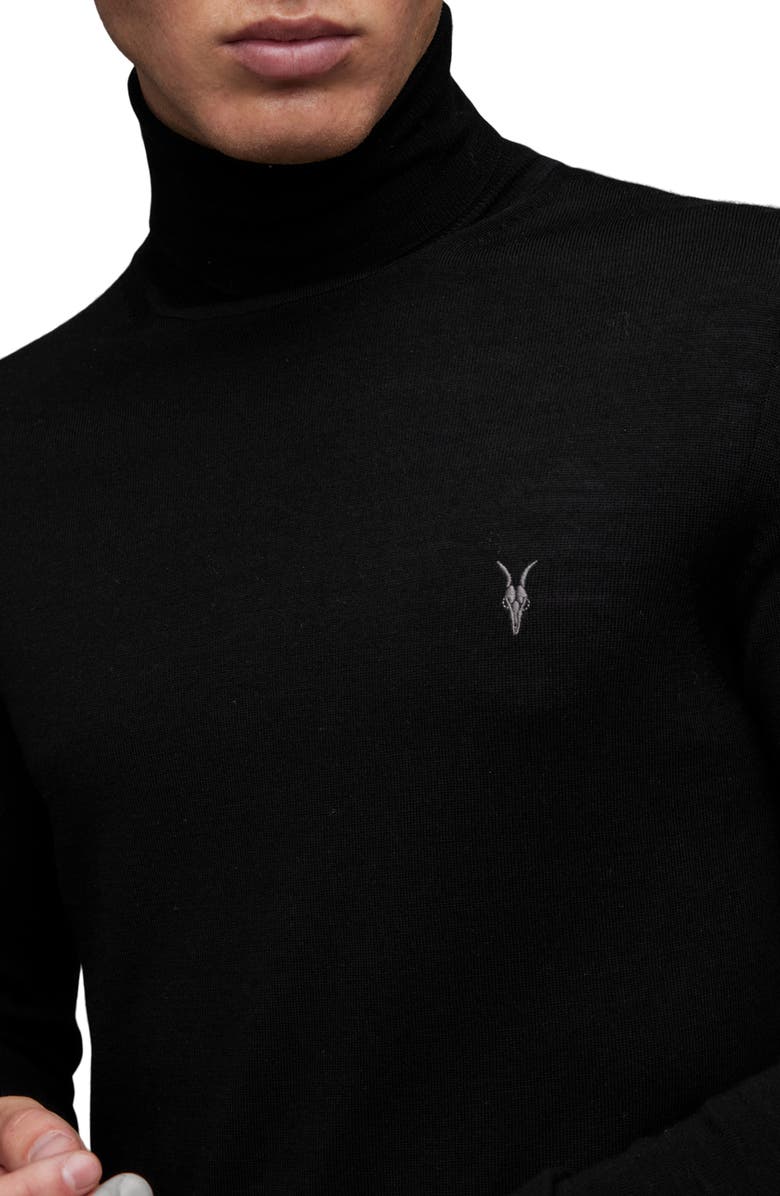 AllSaints Mode Merino Wool Turtleneck Sweater, Alternate, color, 