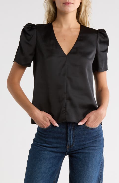 V-Neck Puff Sleeve Top