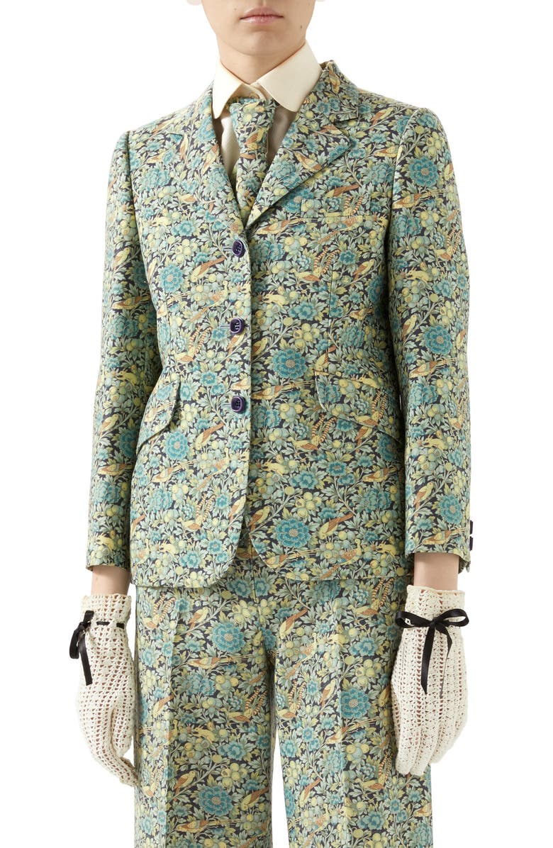 Gucci x Liberty London Floral Print Wool & Mohair Jacket, Main, color,