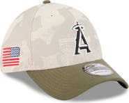New Era Men's New Era Light Beige/Olive Los Angeles Angels 2025 Armed Forces Day 39THIRTY Flex Hat