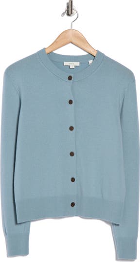 Crewneck Wool Blend Cardigan