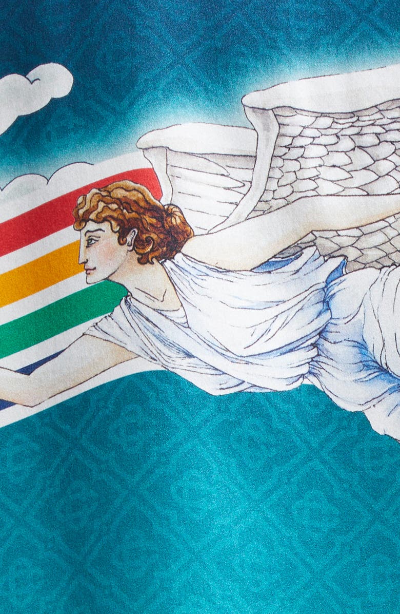 Casablanca La Déesse du Stade Silk Camp Shirt, Alternate, color, 