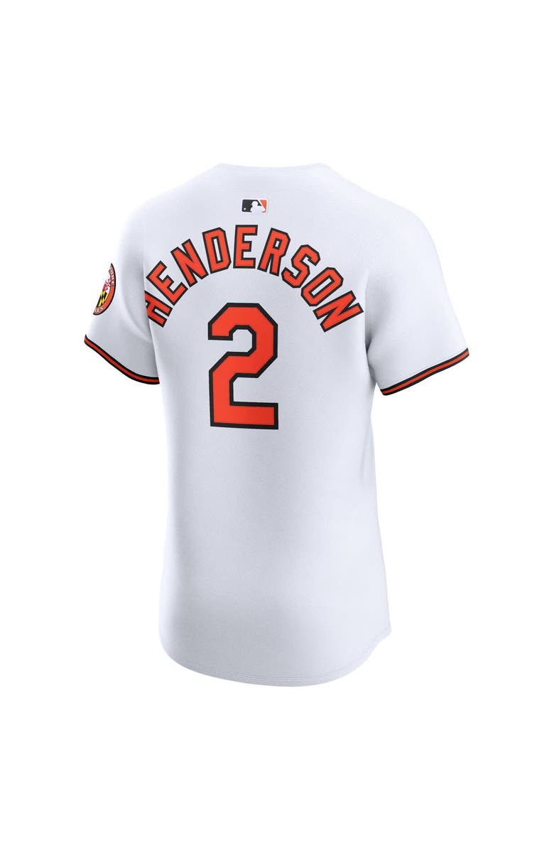 Nike Men's Nike Gunnar Henderson White Baltimore Orioles Home Elite Jersey, Alternate, color, White
